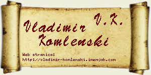 Vladimir Komlenski vizit kartica